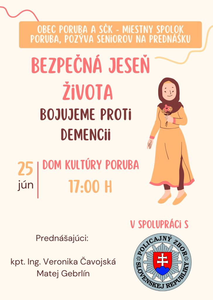 Bezpečná jeseň života - prednáška